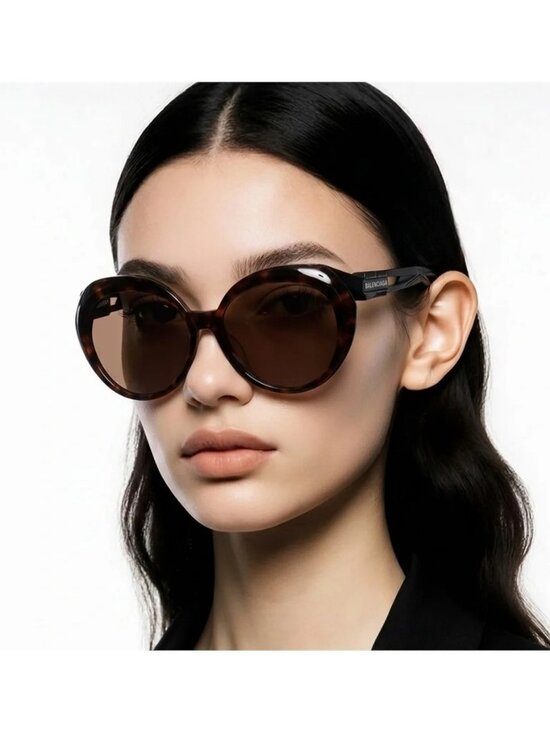 New Authentic Balenciaga Tortoise Shell Sunglasses BB0024SA 001